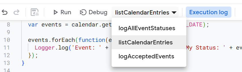 google-apps-script-select-function